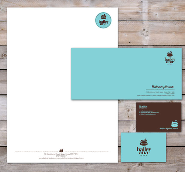 Bailey Ana Cakes stationery design
