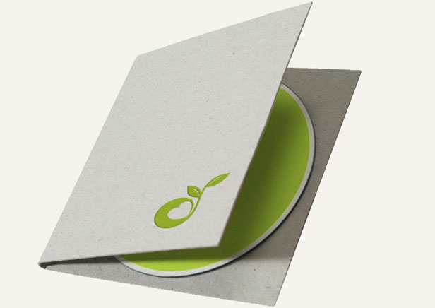 Eco seal logo design applied