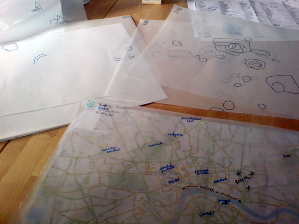Superimposing overlays to produce a map