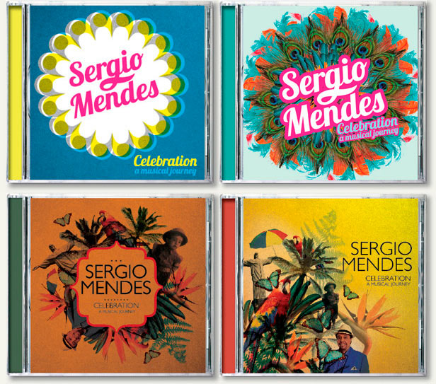 Alternative cover designs for Sergio Mendes album Celebration