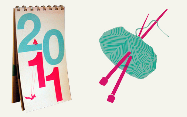Screenprinted calendar design