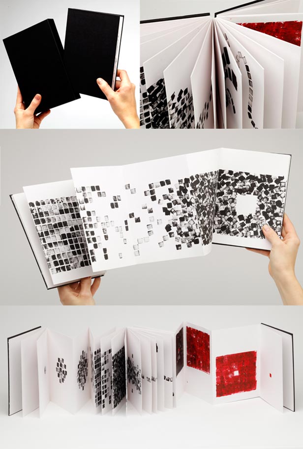 A concertina book exploring Bauhaus teachings